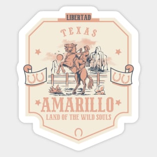 Amarillo Texas wild west town Sticker